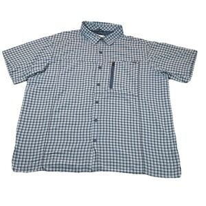 Columbia‎ PFG Mens Checker Plaid Short Sleeve Button Down Shirt 2XL